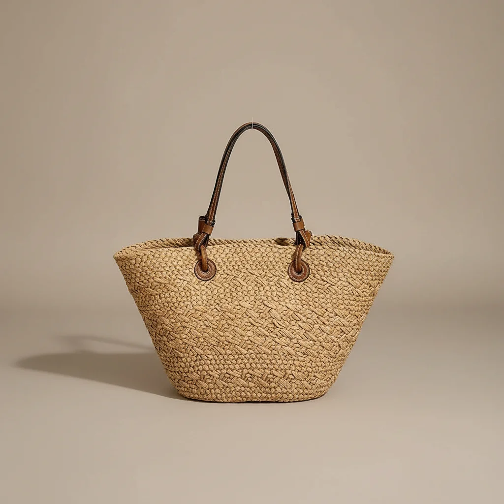 Sac tressé papier femme plage - Vue 11 - sac tressé