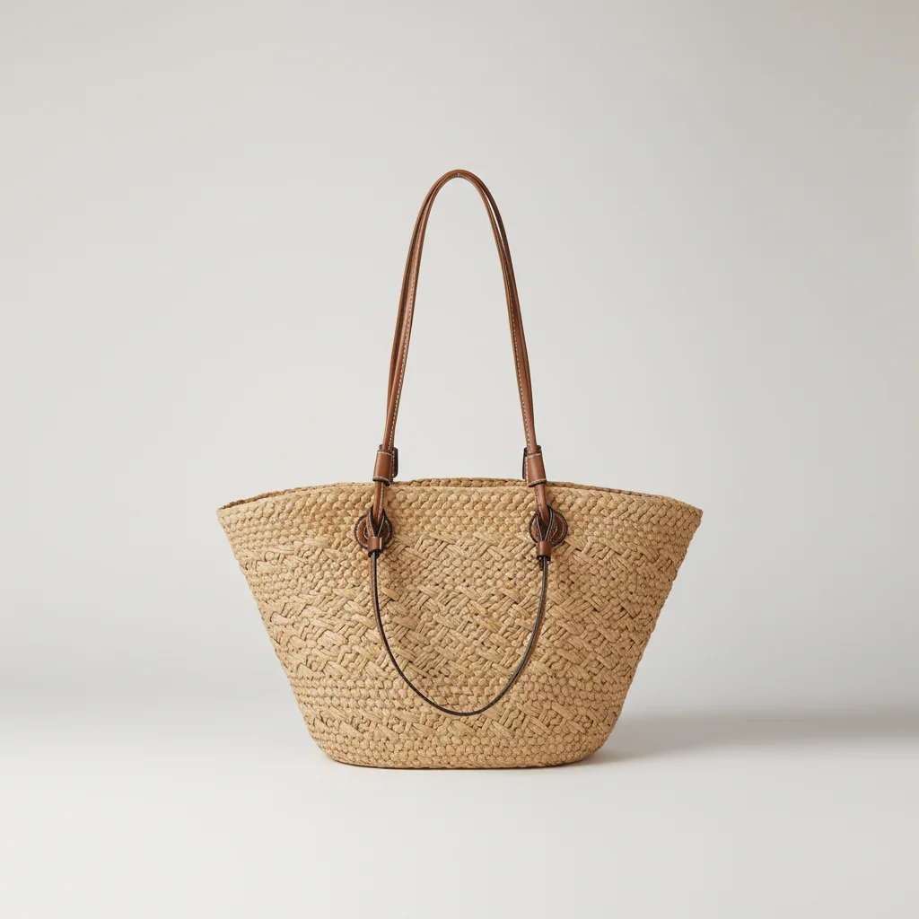 Sac tressé papier femme plage - Vue 5 - sac tressé