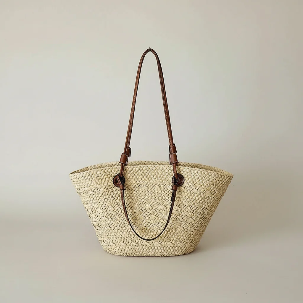 Sac tressé papier femme plage - Vue 6 - sac tressé