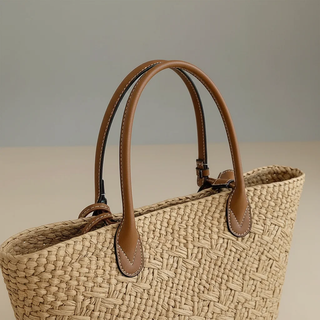 Sac tressé papier femme plage - Vue 8 - sac tressé