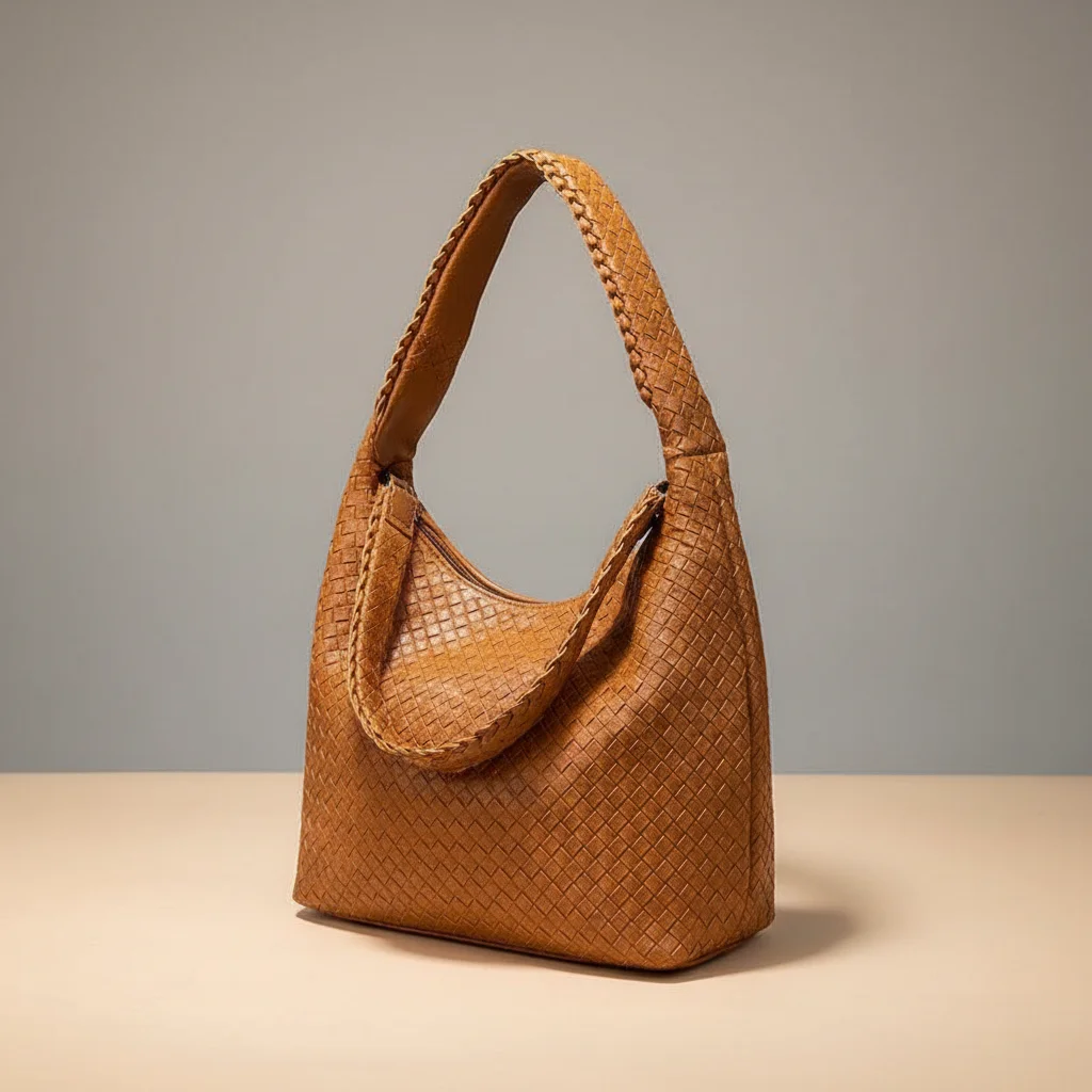 Sac tressé porté épaule simili cuir 15 pouces - Vue 10 - sac tressé