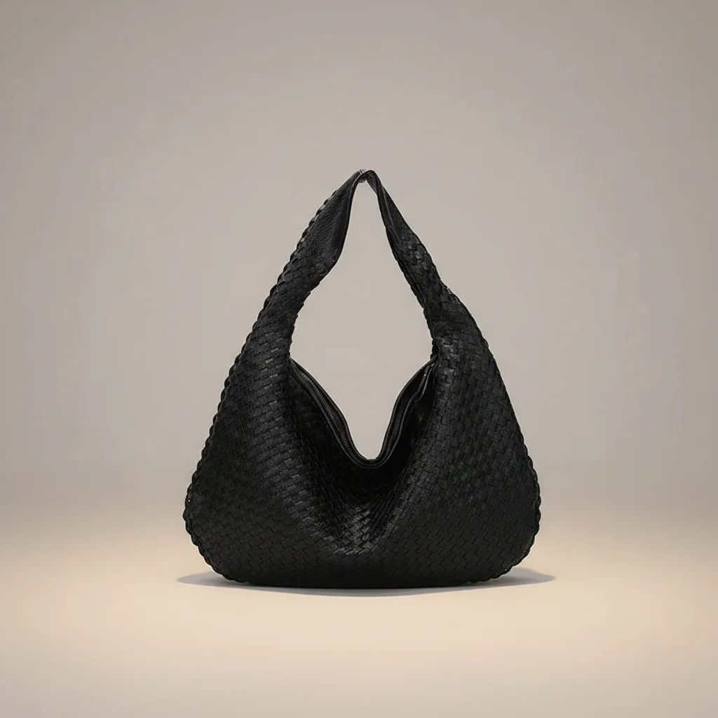 Sac tressé porté épaule simili cuir 15 pouces - Vue 2 - sac tressé