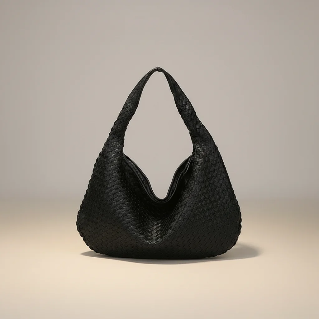 Sac tressé porté épaule simili cuir 15 pouces - Vue 3 - sac tressé