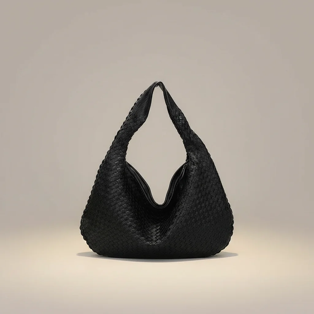 Sac tressé porté épaule simili cuir 15 pouces - Vue 4 - sac tressé