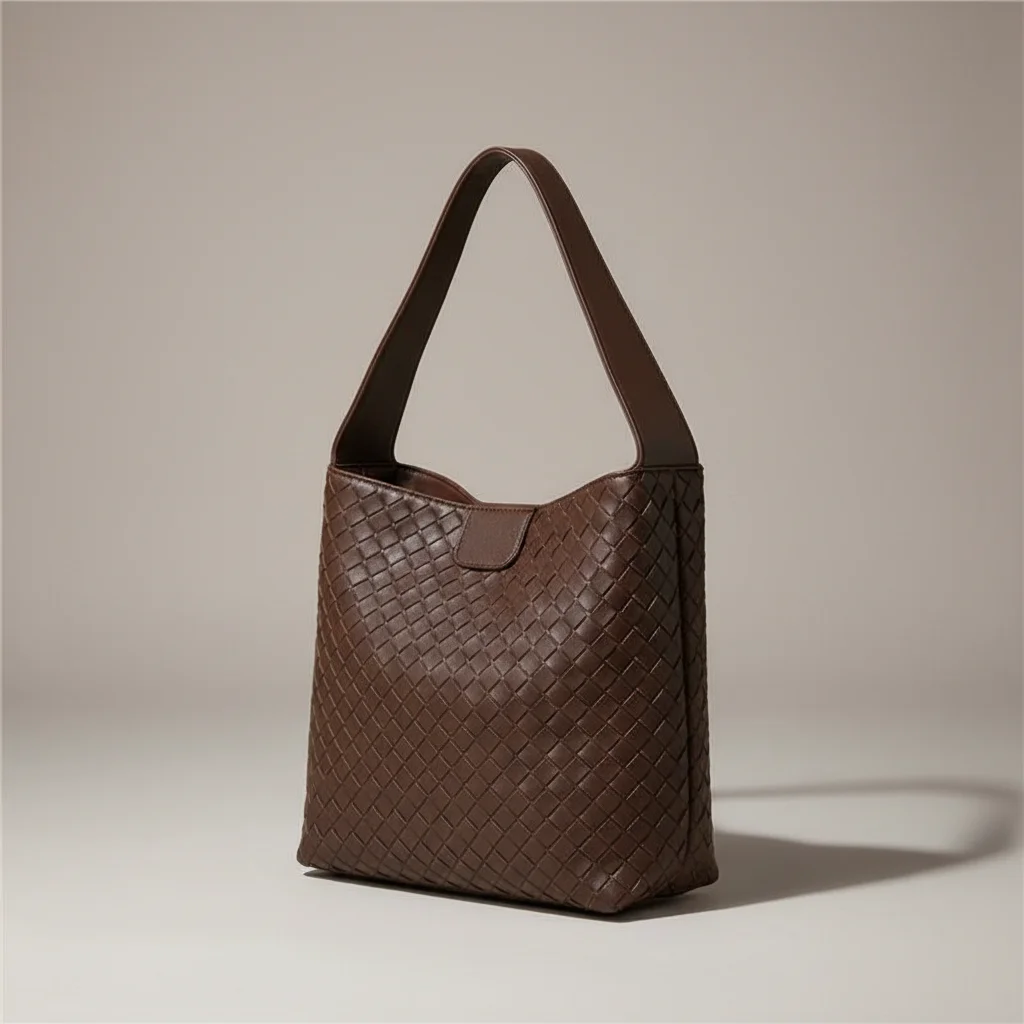 Sac tressé porté épaule simili cuir 15 pouces - Vue 8 - sac tressé