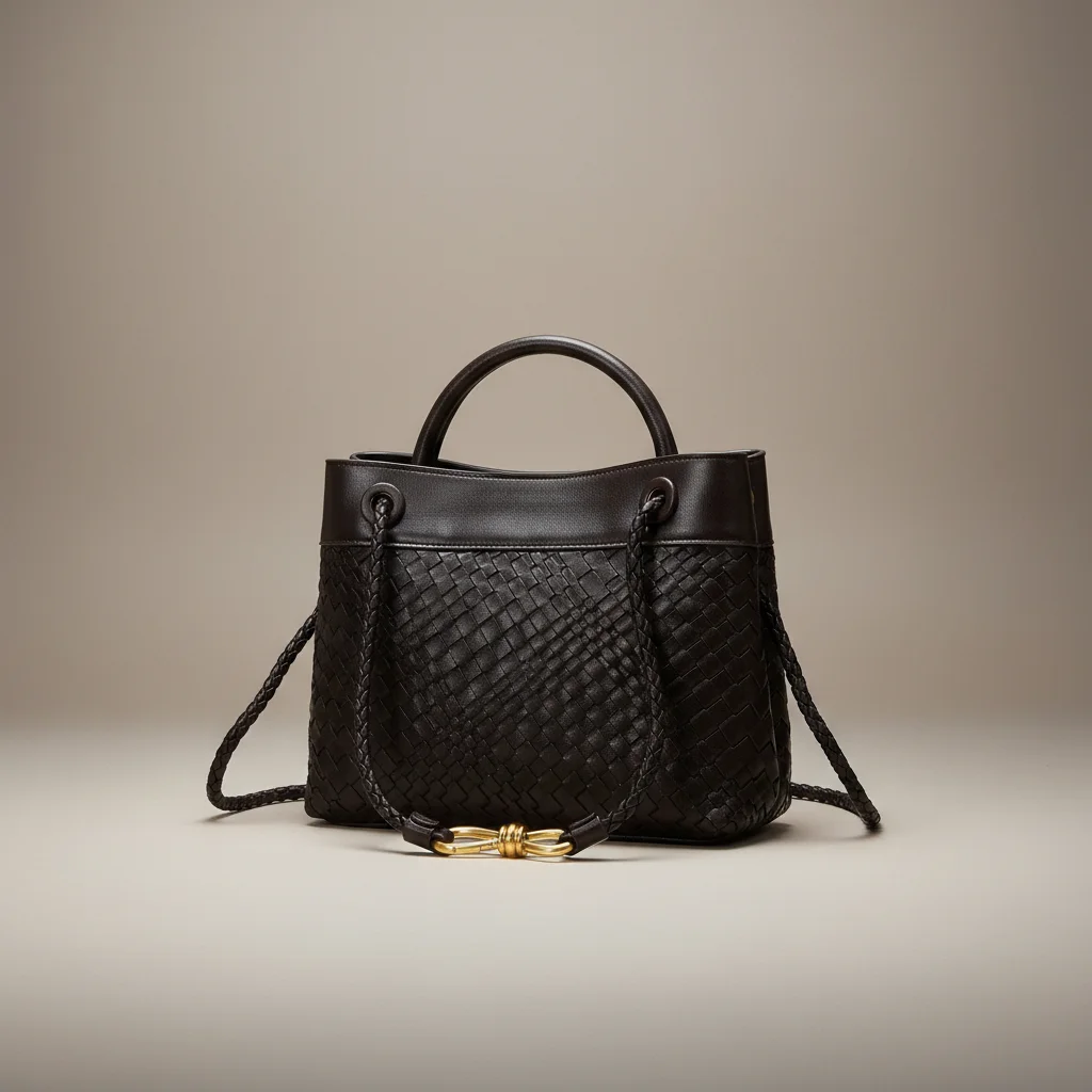sac tressé simili cuir structuré - Vue 2 - sac tressé