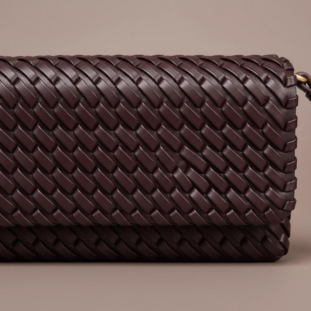 Sac tressé simili cuir structuré - Vue 4 - sac tressé