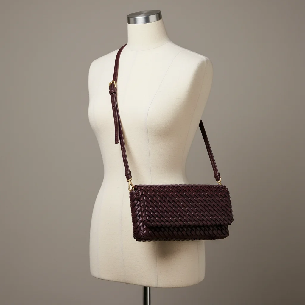 Sac tressé simili cuir structuré - Vue 5 - sac tressé