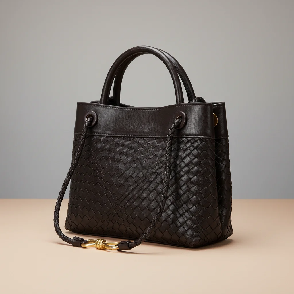 sac tressé simili cuir structuré - Vue 5 - sac tressé