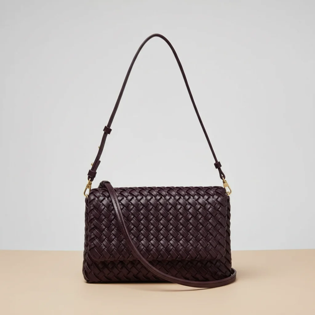 Sac tressé simili cuir structuré - Vue 6 - sac tressé