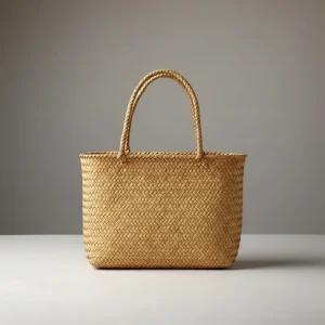 sac tressé bambou style champêtre - Vue 1 - sac tressé