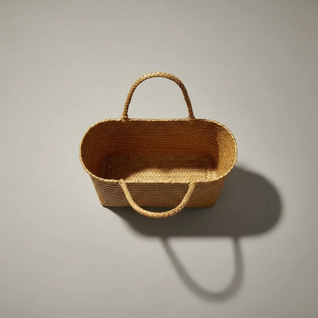 sac tressé bambou style champêtre - Vue 3 - sac tressé