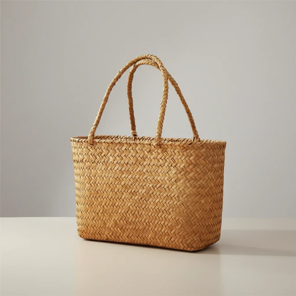 sac tressé bambou style champêtre - Vue 7 - sac tressé