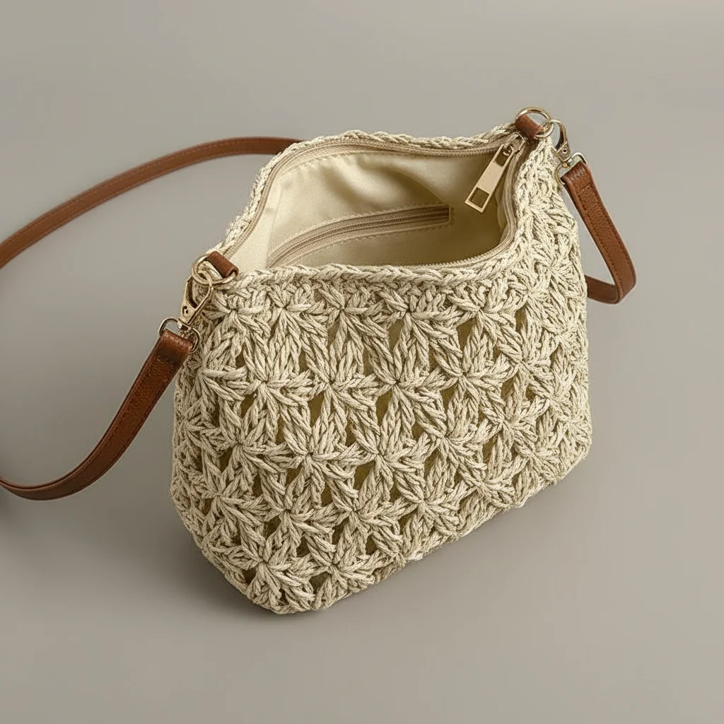 Sac tressé bandoulière femme estival - Vue 10 - sac tressé