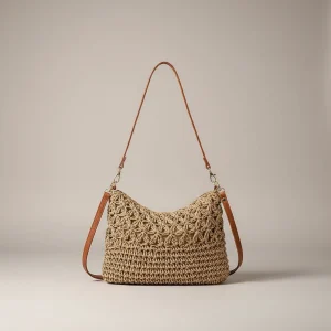 Sac tressé bandoulière femme estival - Vue 2 - sac tressé