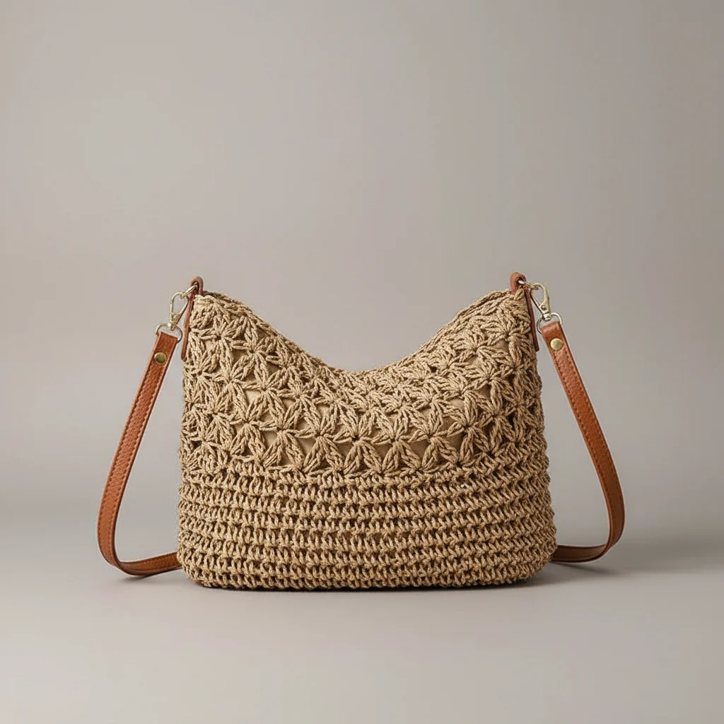 Sac tressé bandoulière femme estival - Vue 4 - sac tressé