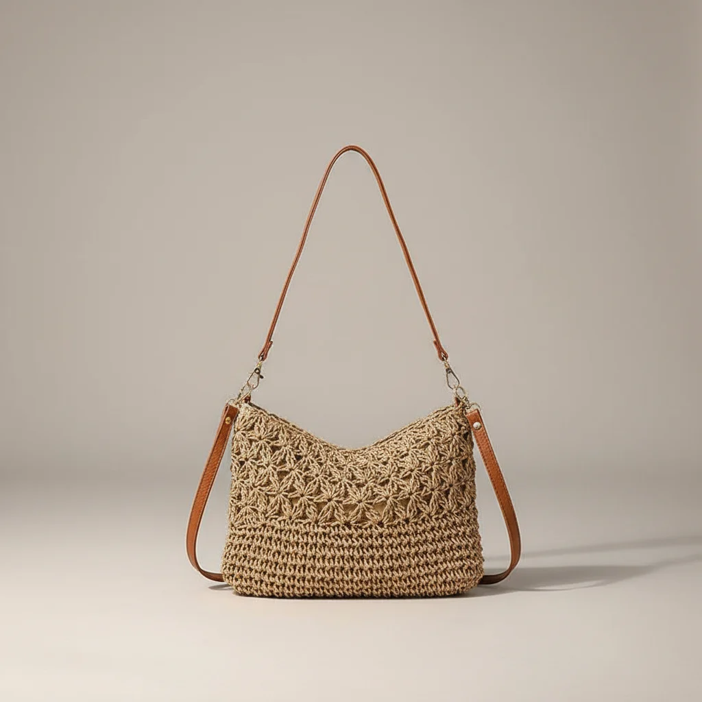 Sac tressé bandoulière femme estival - Vue 5 - sac tressé
