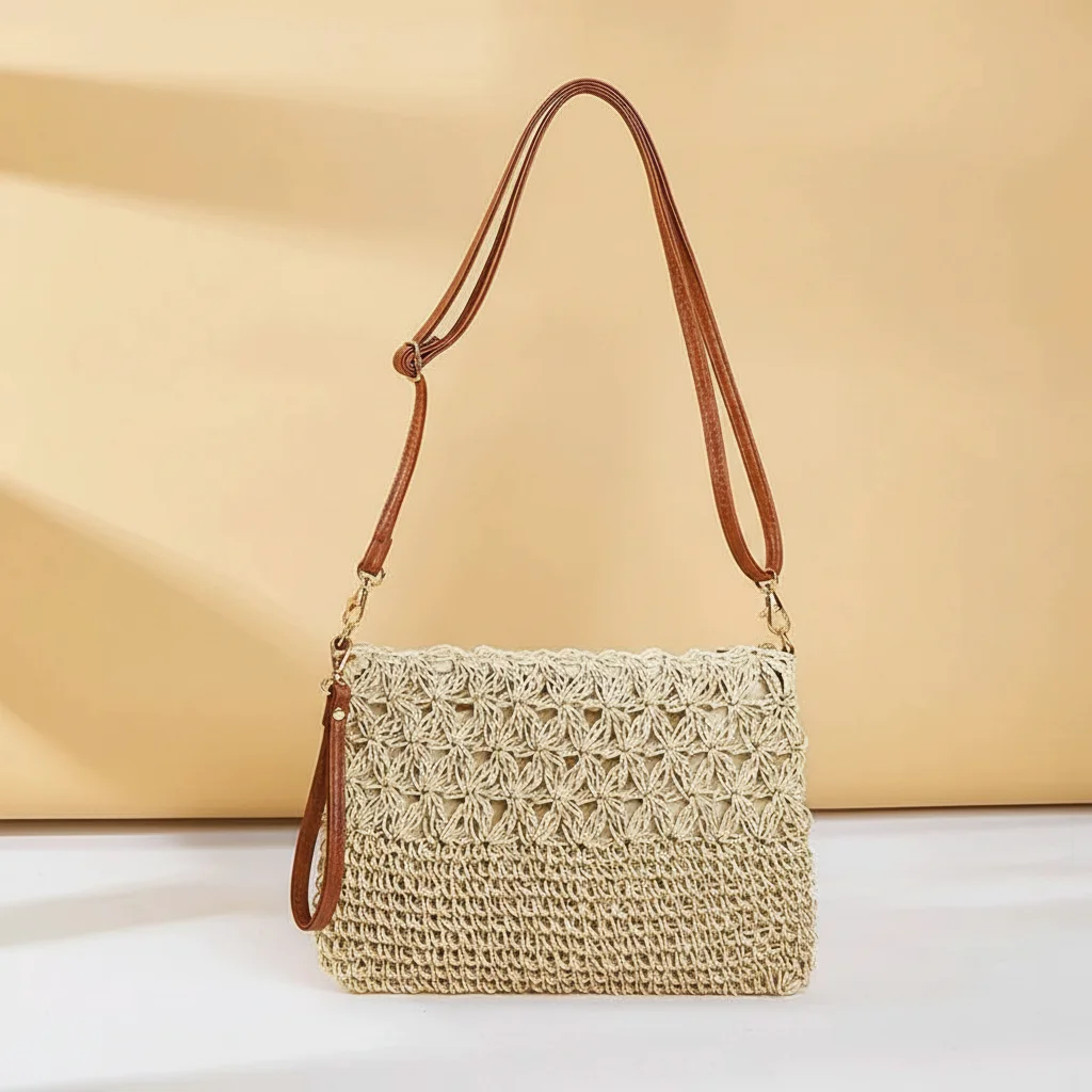 Sac tressé bandoulière femme estival - Vue 6 - sac tressé