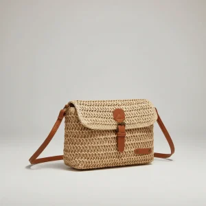 Sac tressé bandoulière femme polyester - Vue 2 - sac tressé
