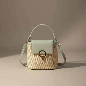 Sac tressé bandoulière femme simili cuir compact - Vue 1 - sac tressé