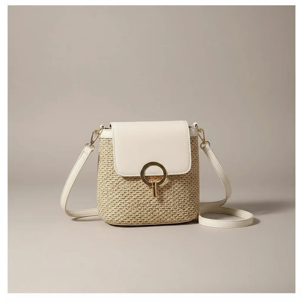Sac tressé bandoulière femme simili cuir compact - Vue 10 - sac tressé