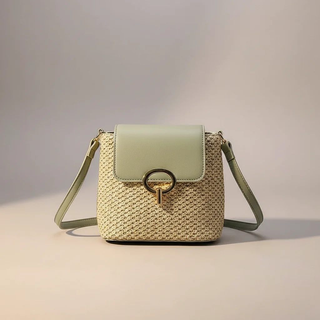 Sac tressé bandoulière femme simili cuir compact - Vue 11 - sac tressé