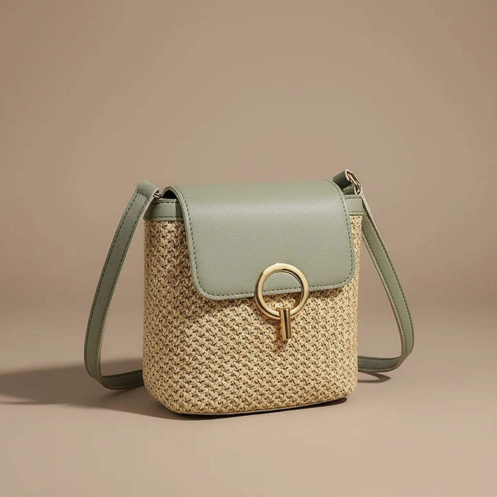 Sac tressé bandoulière femme simili cuir compact - Vue 12 - sac tressé