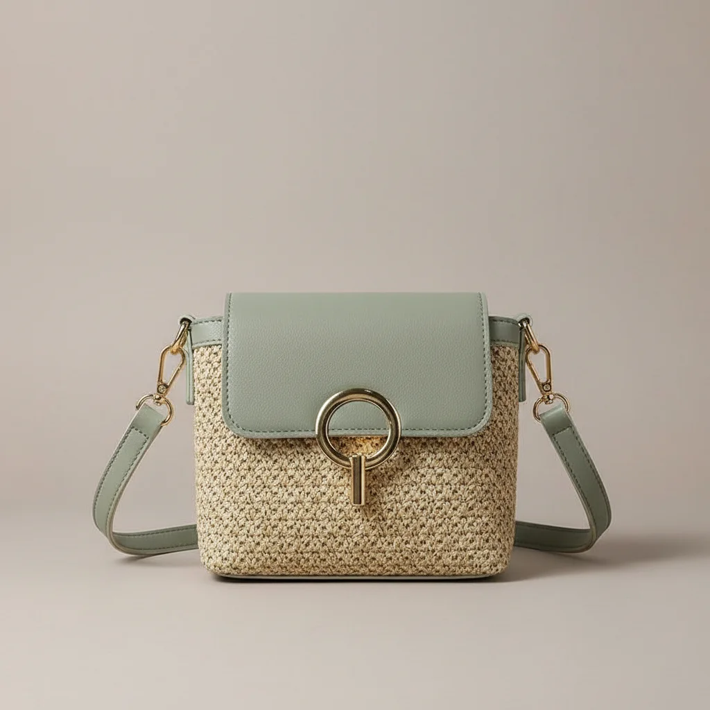 Sac tressé bandoulière femme simili cuir compact - Vue 13 - sac tressé