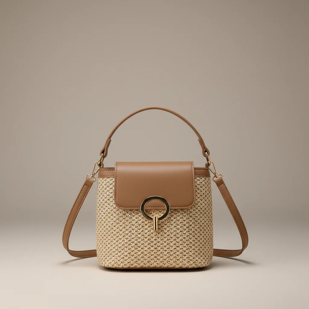 Sac tressé bandoulière femme simili cuir compact - Vue 16 - sac tressé
