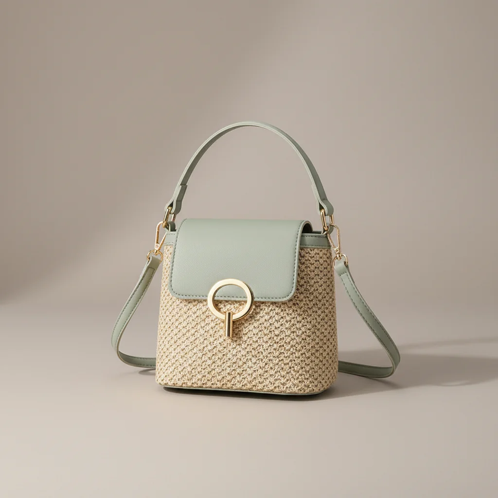 Sac tressé bandoulière femme simili cuir compact - Vue 18 - sac tressé