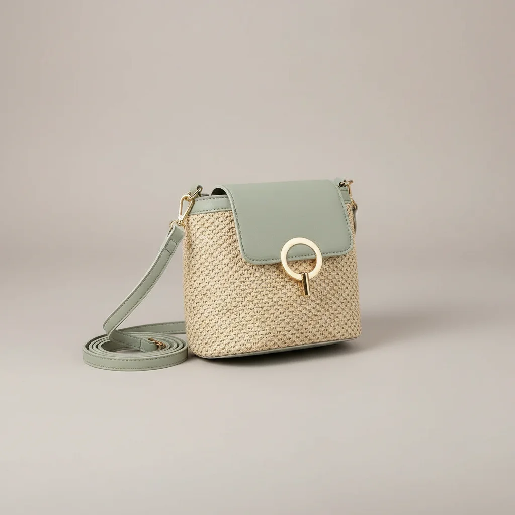 Sac tressé bandoulière femme simili cuir compact - Vue 2 - sac tressé
