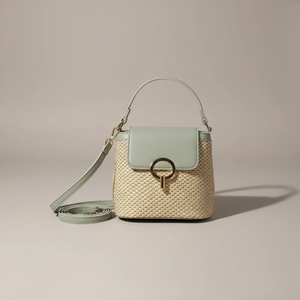 Sac tressé bandoulière femme simili cuir compact - Vue 3 - sac tressé