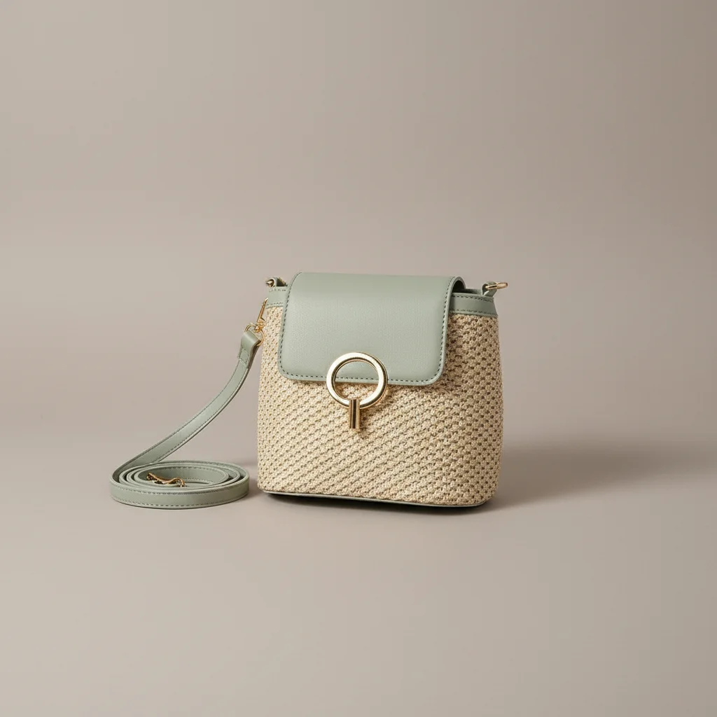 Sac tressé bandoulière femme simili cuir compact - Vue 4 - sac tressé