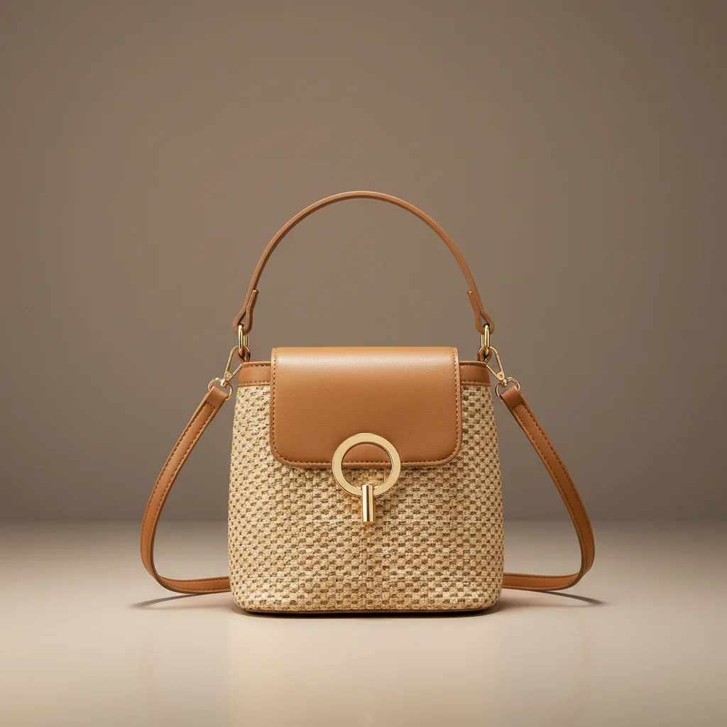 Sac tressé bandoulière femme simili cuir compact - Vue 9 - sac tressé