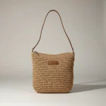 Sac tressé bandoulière femme style plage - Vue 1 - sac tressé