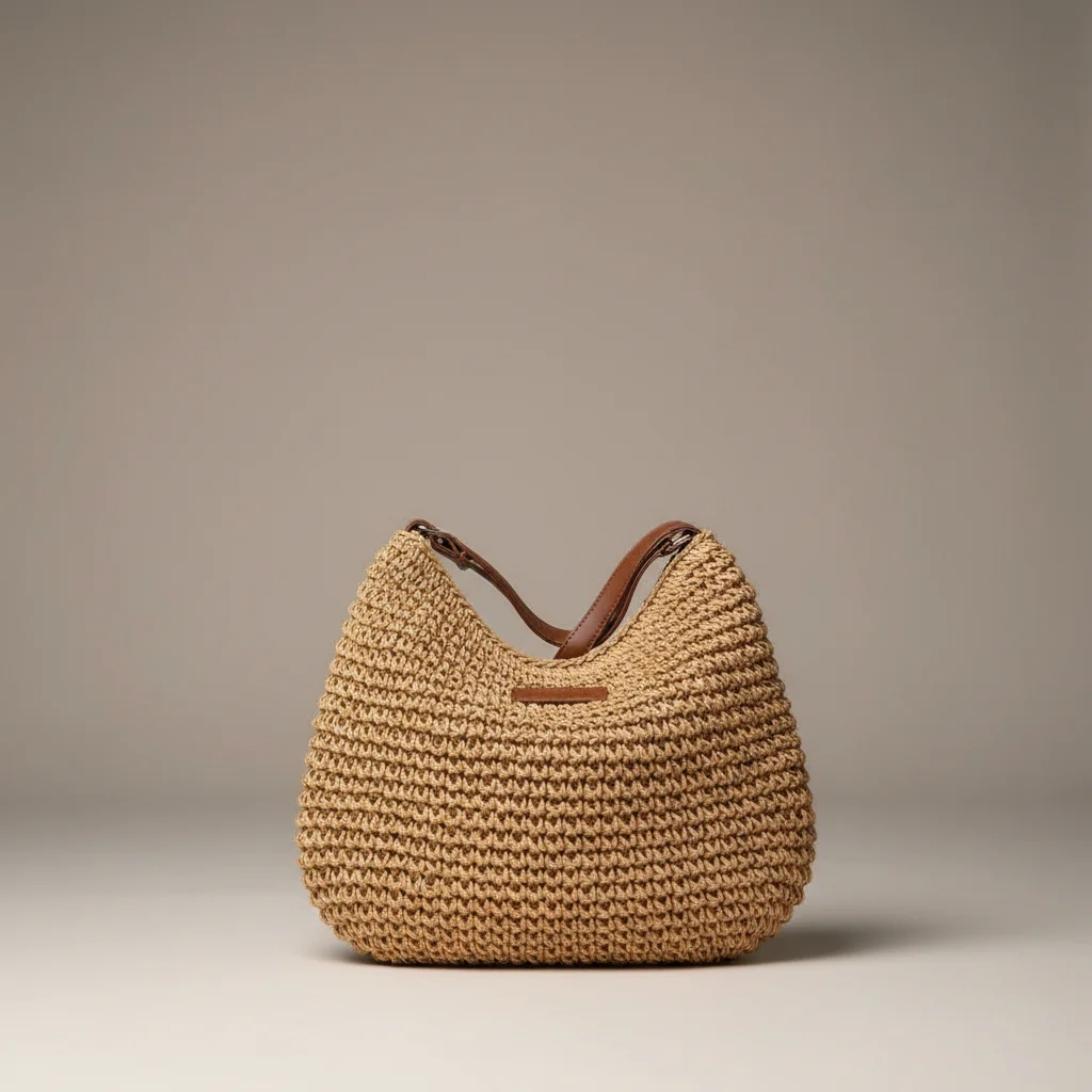 Sac tressé bandoulière femme style plage - Vue 14 - sac tressé
