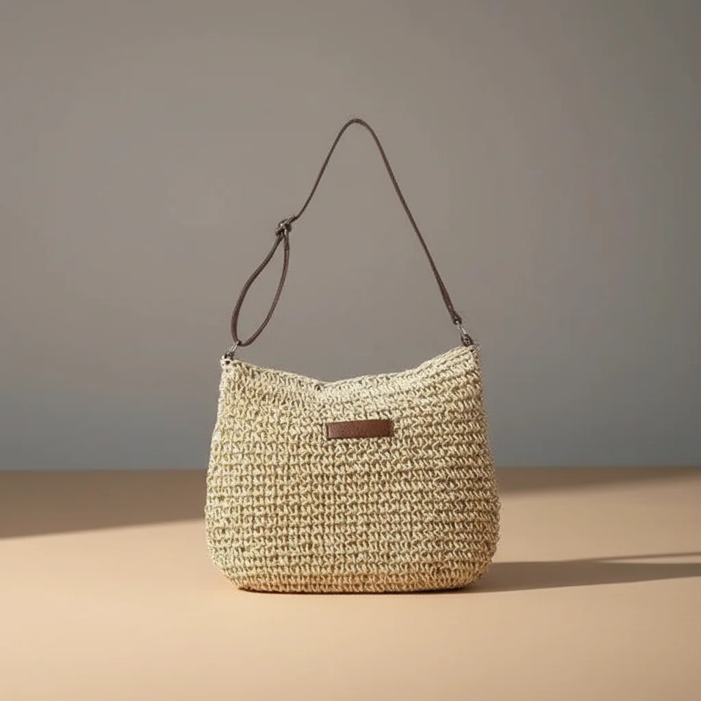 Sac tressé bandoulière femme style plage - Vue 17 - sac tressé