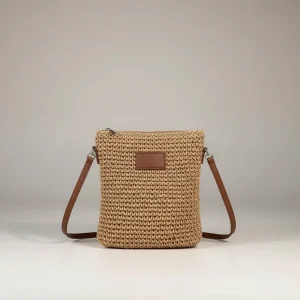 Sac tressé bandoulière femme style plage - Vue 2 - sac tressé
