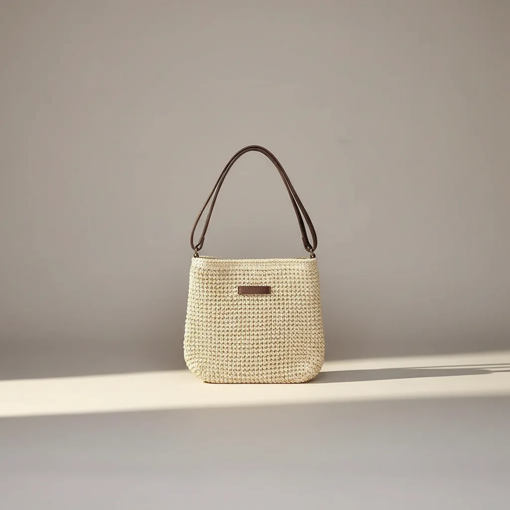 Sac tressé bandoulière femme style plage - Vue 7 - sac tressé