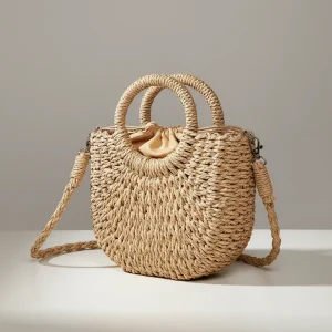 Sac tressé bandoulière femme style vacances - Vue 1 - sac tressé