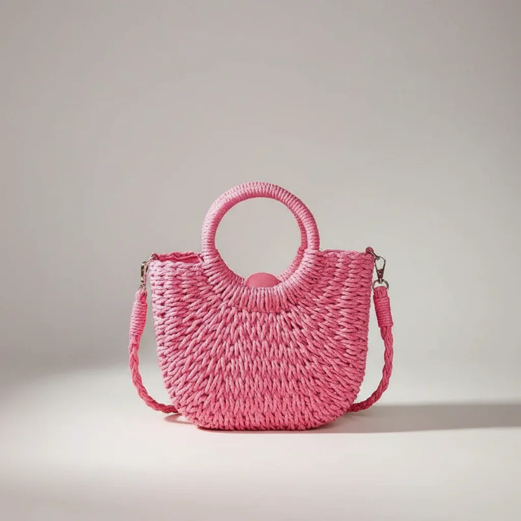 Sac tressé bandoulière femme style vacances - Vue 10 - sac tressé