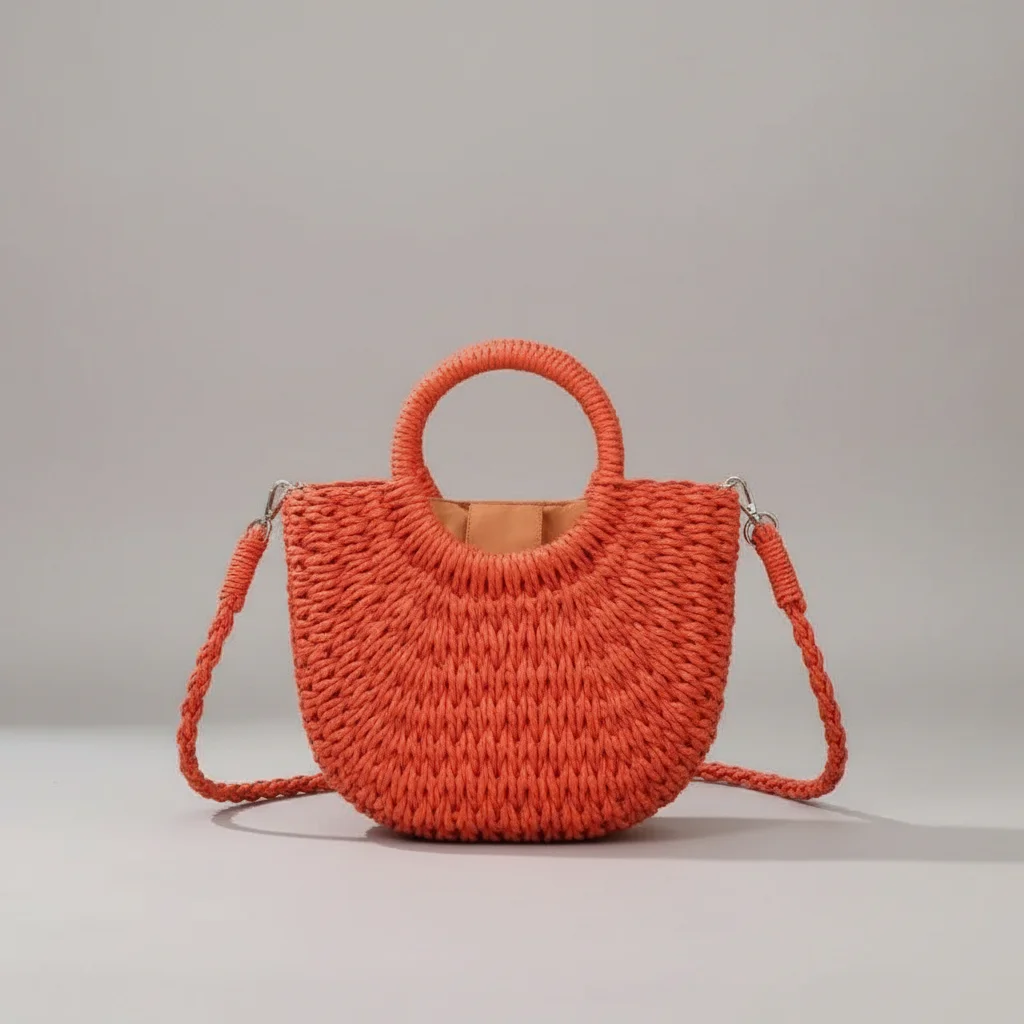 Sac tressé bandoulière femme style vacances - Vue 13 - sac tressé