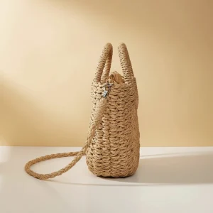 Sac tressé bandoulière femme style vacances - Vue 2 - sac tressé
