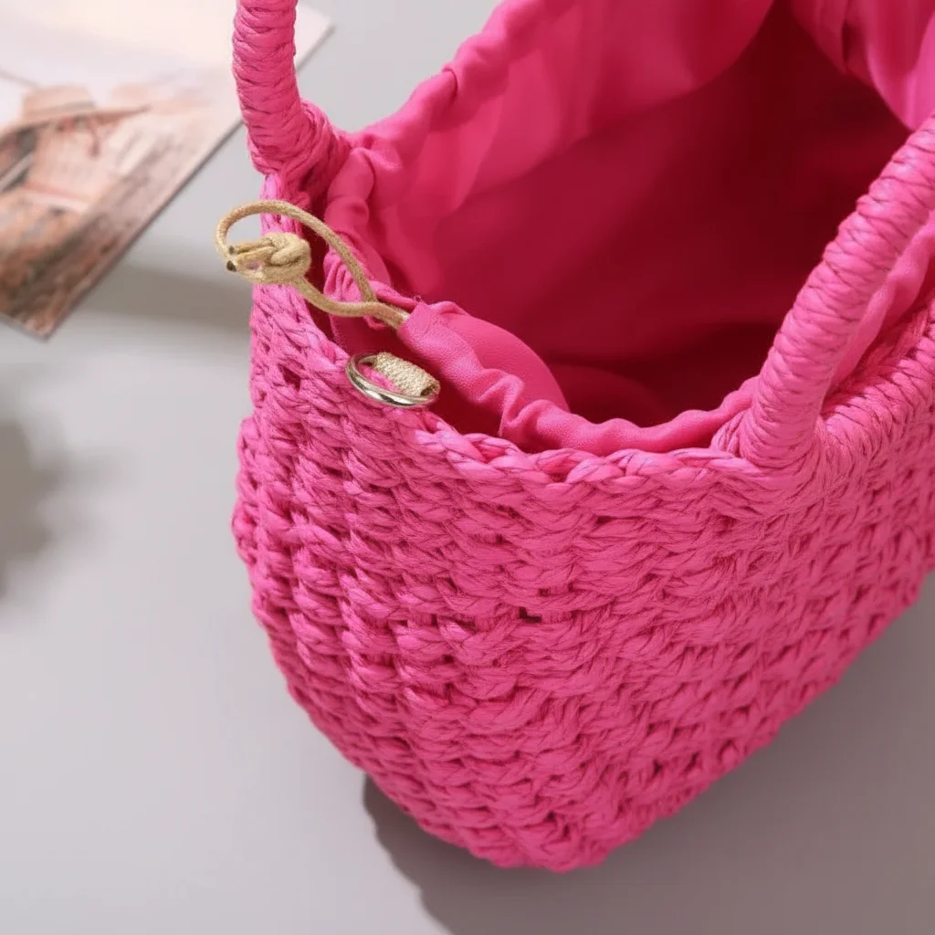 Sac tressé bandoulière femme style vacances - Vue 20 - sac tressé