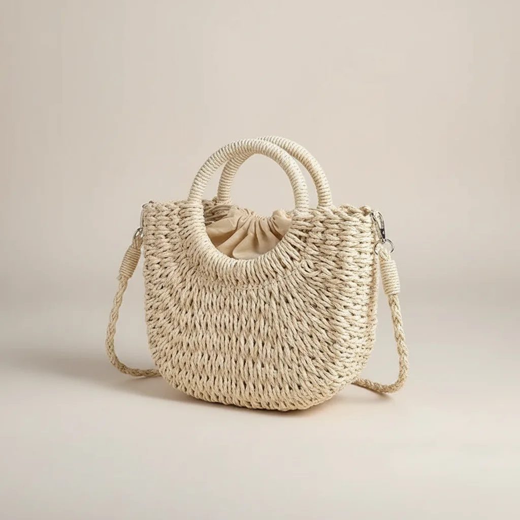 Sac tressé bandoulière femme style vacances - Vue 22 - sac tressé