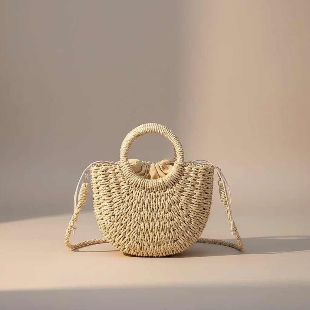 Sac tressé bandoulière femme style vacances - Vue 23 - sac tressé