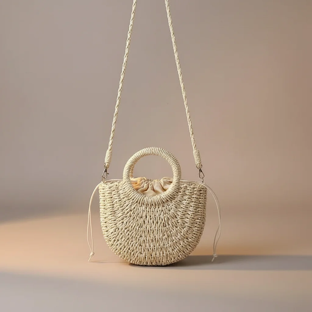 Sac tressé bandoulière femme style vacances - Vue 26 - sac tressé