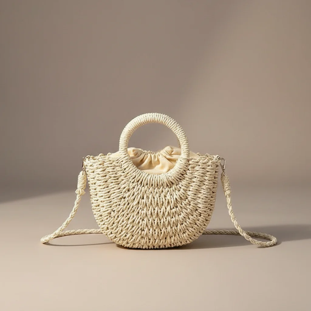 Sac tressé bandoulière femme style vacances - Vue 27 - sac tressé