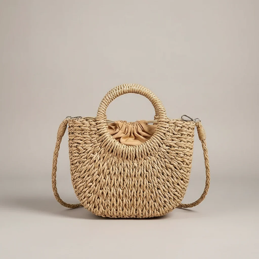 Sac tressé bandoulière femme style vacances - Vue 28 - sac tressé