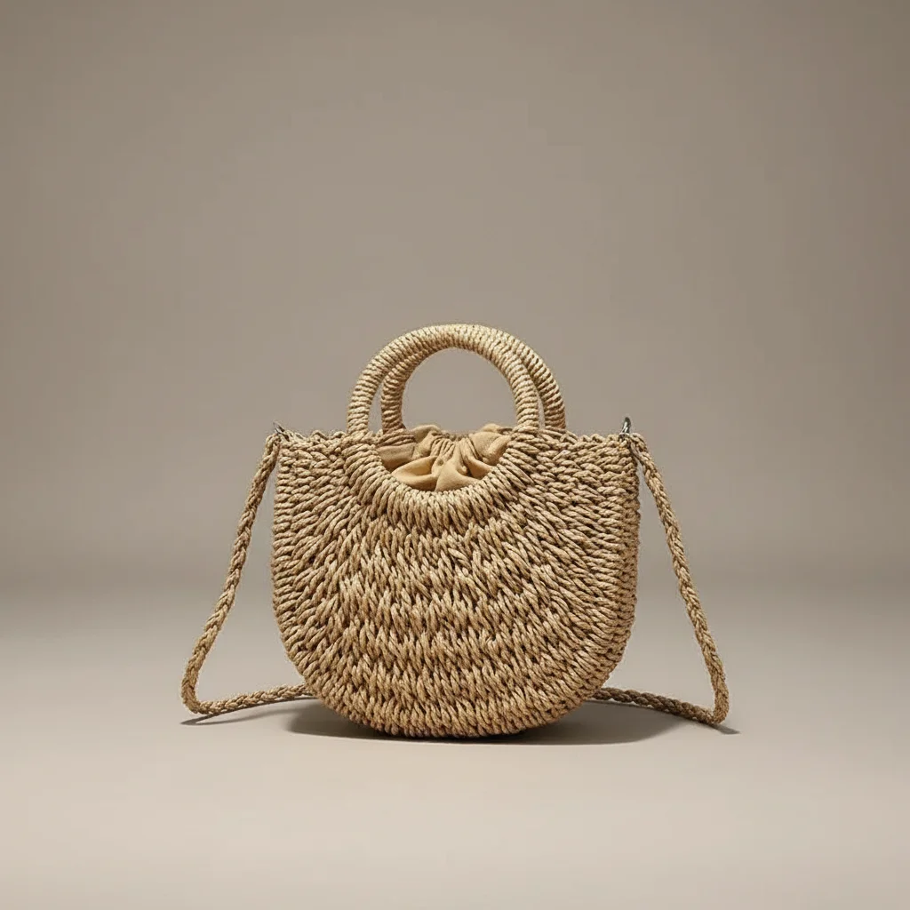 Sac tressé bandoulière femme style vacances - Vue 30 - sac tressé
